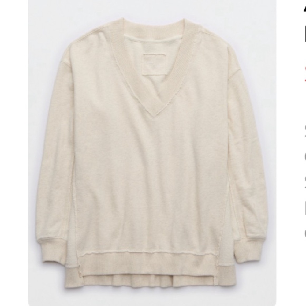 Aerie Vacay Everyday v neck sweatshirt size xs
